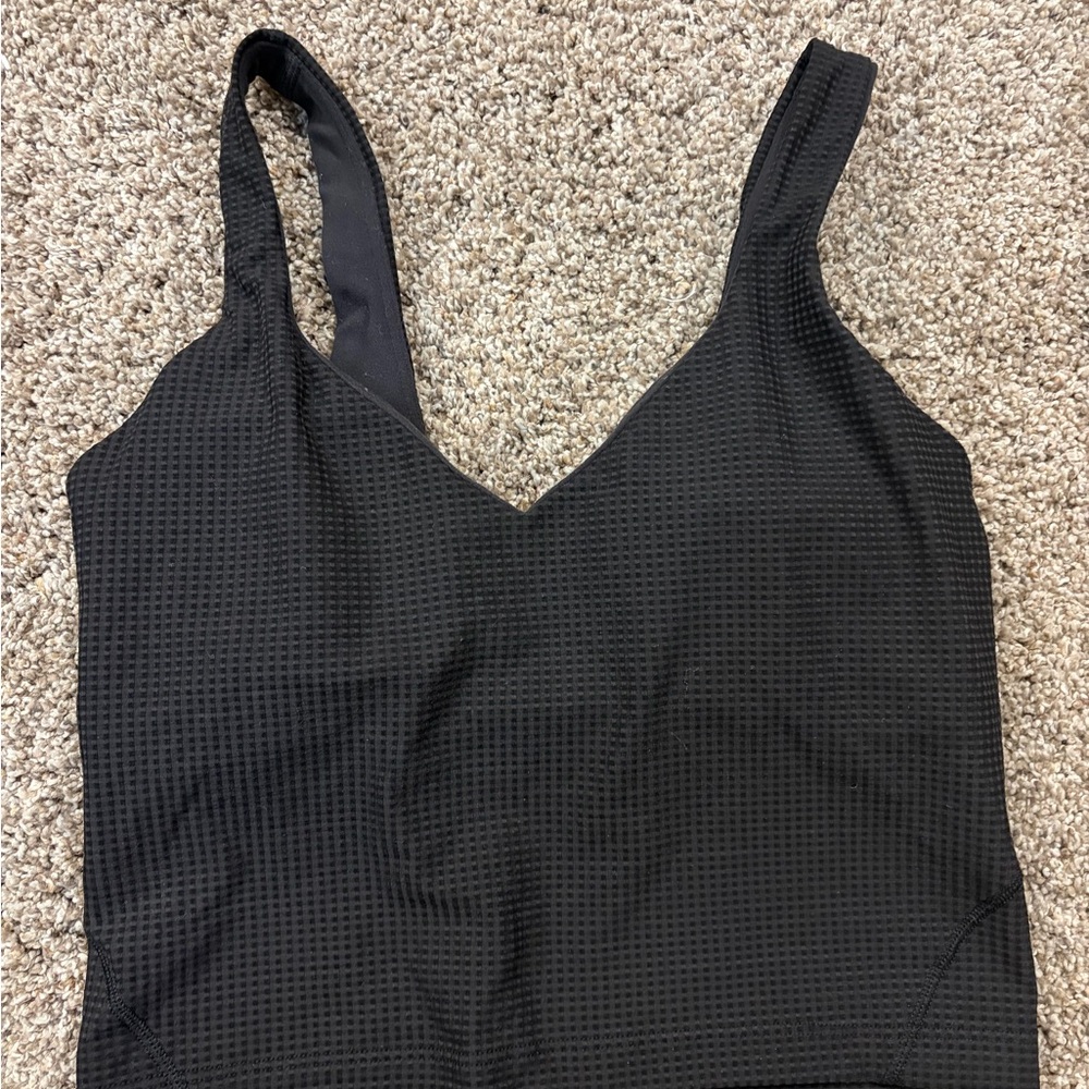 Lululemon Athletica Black Textured crop top/Bra